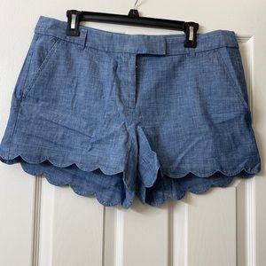 J. Crew Factory Chambray Shorts Size 12 NWT